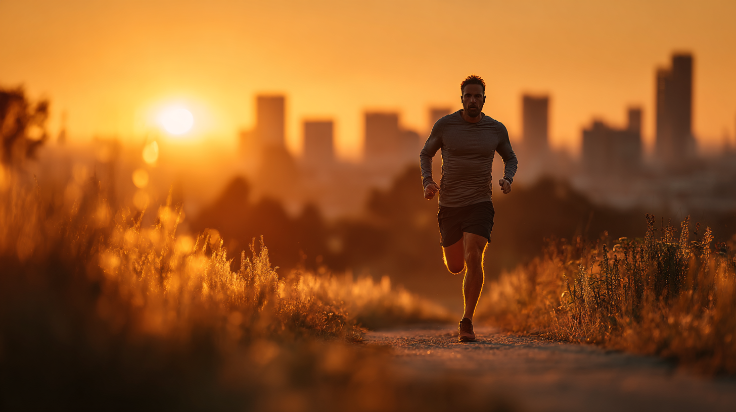 Чоловік середнього віку виконує функціональні вправи в спортзалі